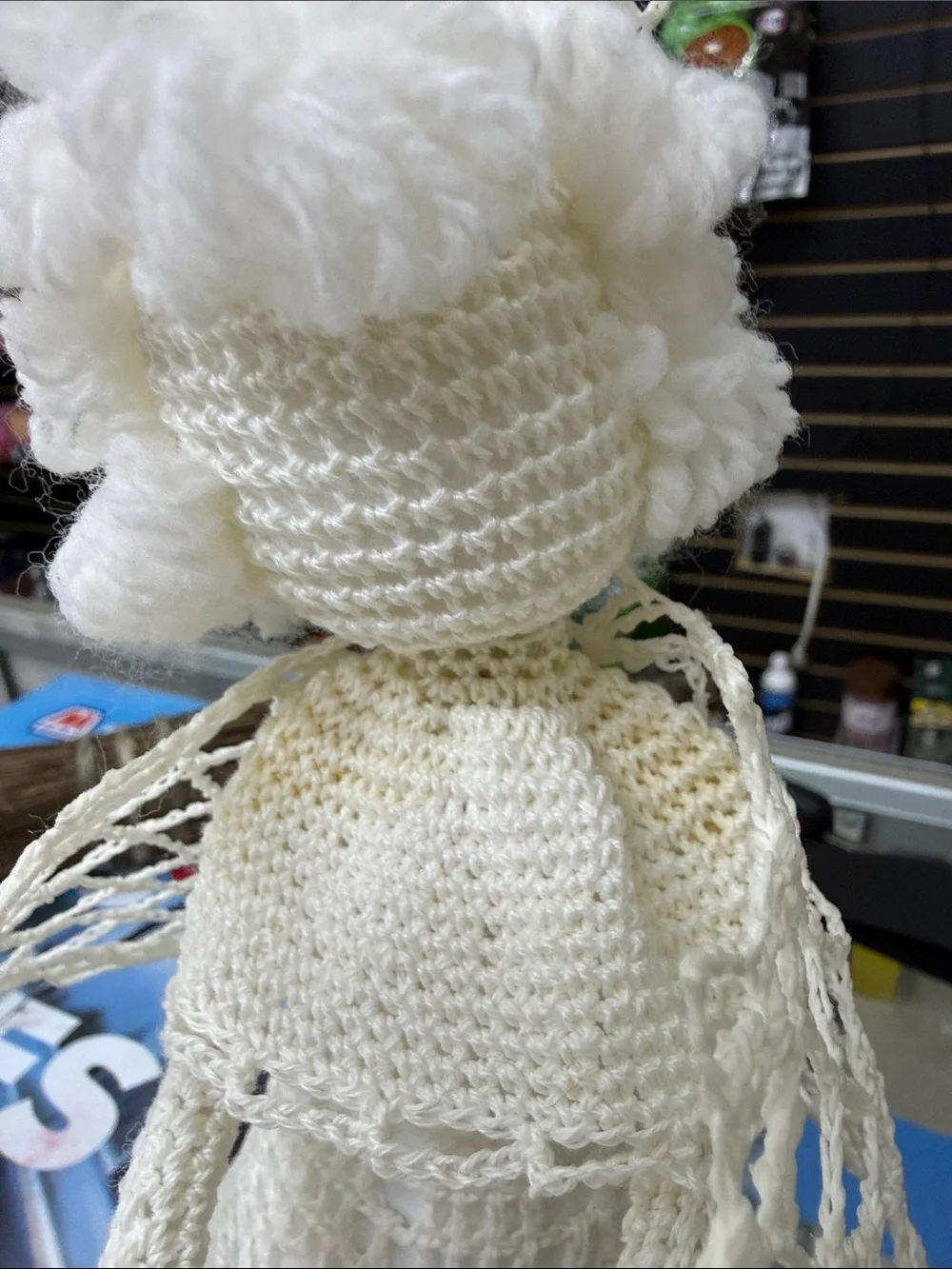 Handcrafted Cream Crochet Angel Figurine - Delicate Home Accent vintage tree top